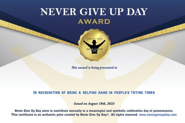 Certificate In Recognition of Being A Helping Hand In People's Trying Times Certificate In Recognition of Being A Helping Hand In People's Trying Times