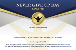 Certificate In Recognition of Despite Everything. You Are Still Standing Certificate In Recognition of Despite Everything. You Are Still Standing