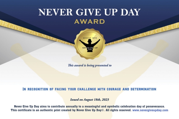 Certificate In Recognition of Facing Your Challenge With Courage And Determination Certificate In Recognition of Facing Your Challenge With Courage And Determination