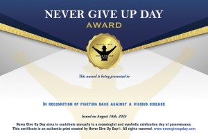 Certificate In Recognition of Fighting bach Against a vicious Disease Certificate In Recognition of Fighting bach Against a vicious Disease