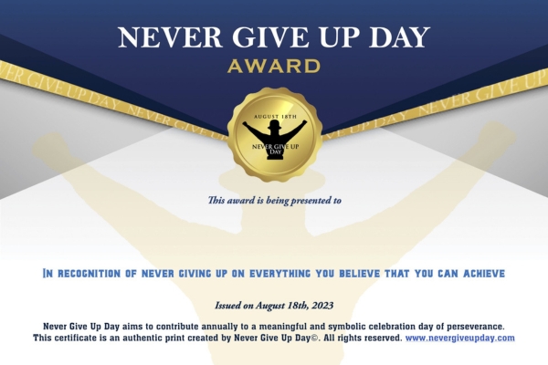Certificate In Recognition of Never Giving Up On Everything You Believe That You Can Achieve Certificate In Recognition of Never Giving Up On Everything You Believe That You Can Achieve