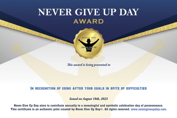 Certificate In Recognition of Going After Your Goals In Spite Of Difficulties Certificate In Recognition of Going After Your Goals In Spite Of Difficulties