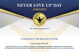 Certificate In Recognition of Your Never Give Up Attitude Certificate In Recognition of Your Never Give Up Attitude